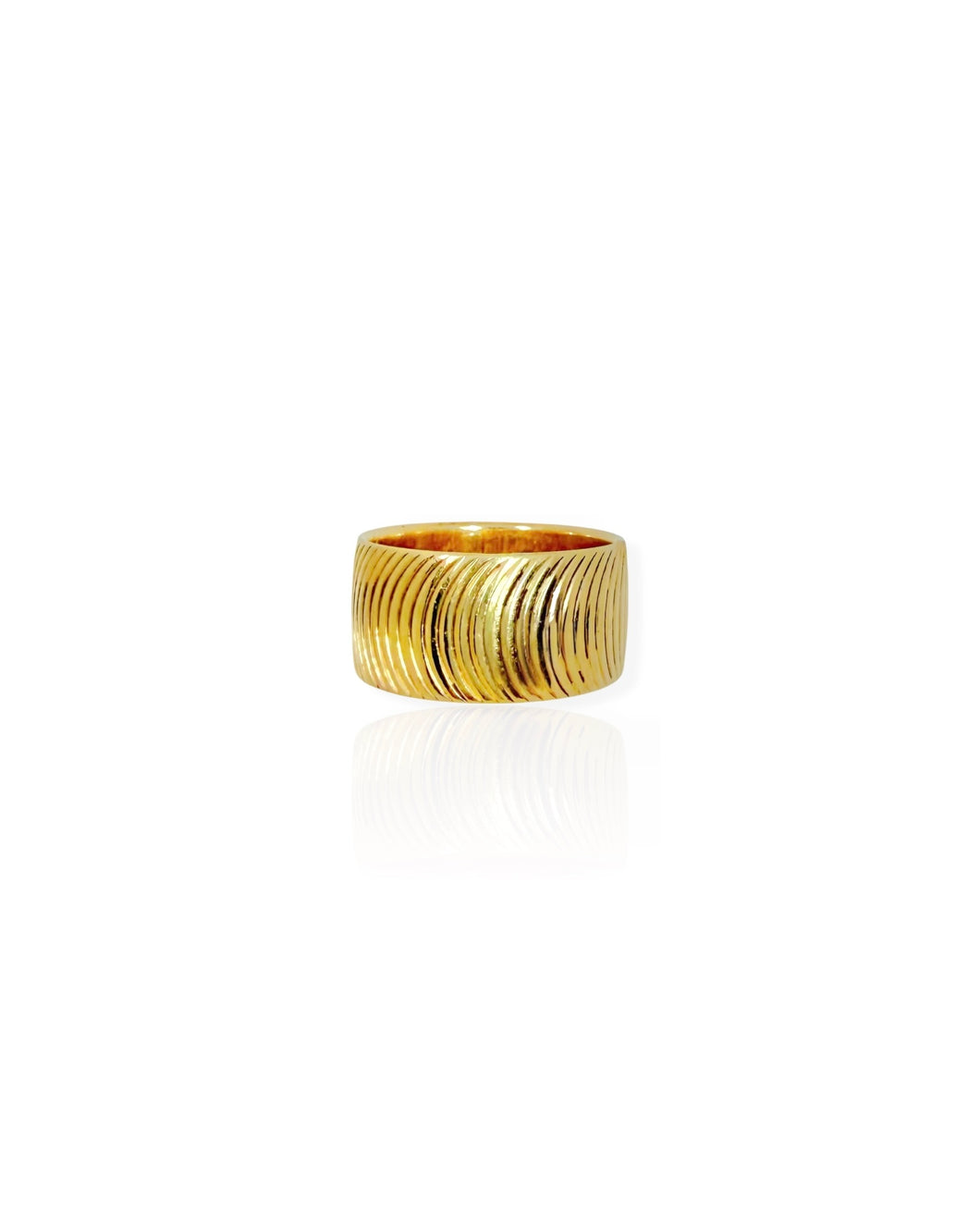 14k Gold Wide Curve Ring (6.25)