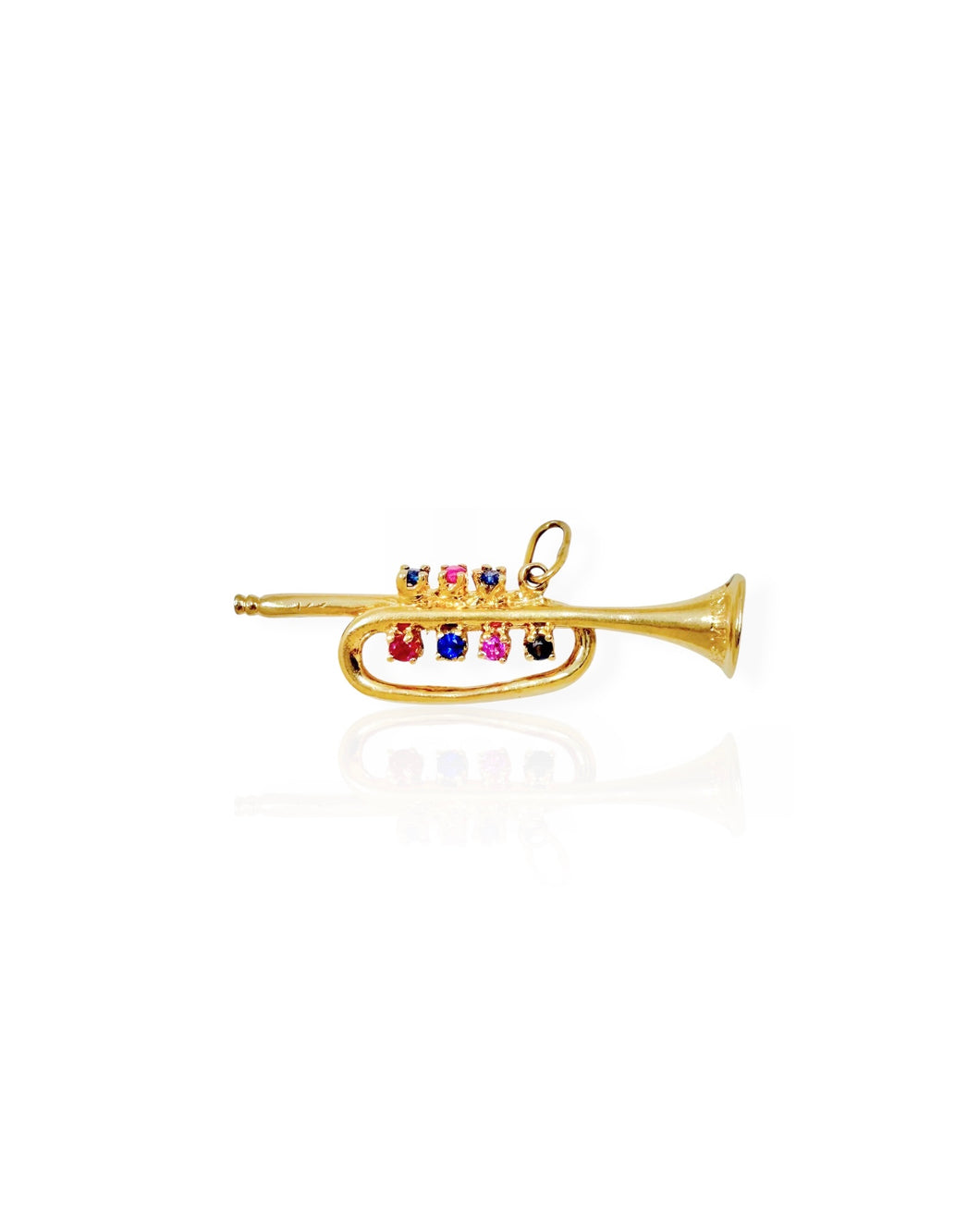 14k Gold Trumpet Charm