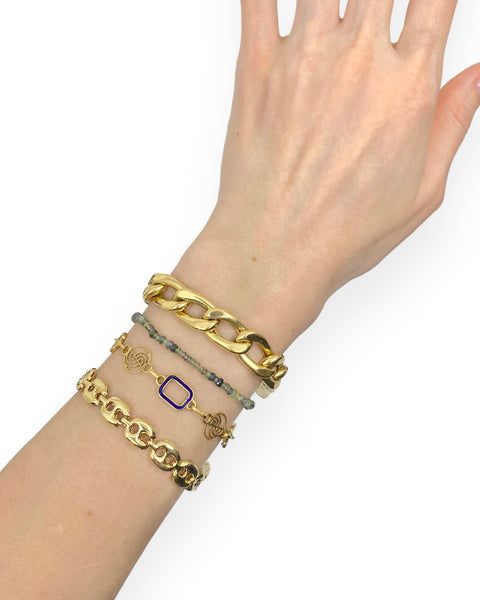 18k Gold Curb Chain Bracelet (7.5")
