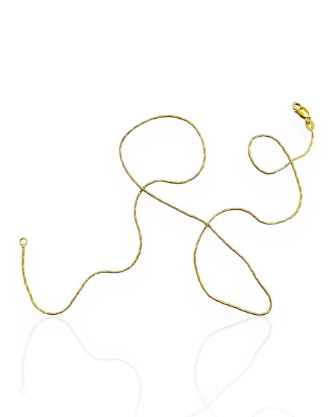 14k Gold Textured Snake Chain Necklace (18.25