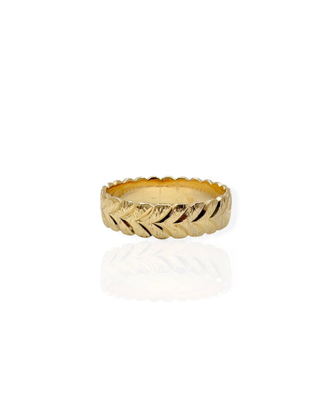 14k Gold Chevron Ring (11.25)