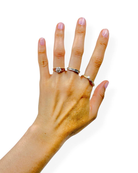 10k Gold Diamond Channel Set Ring (5.25)