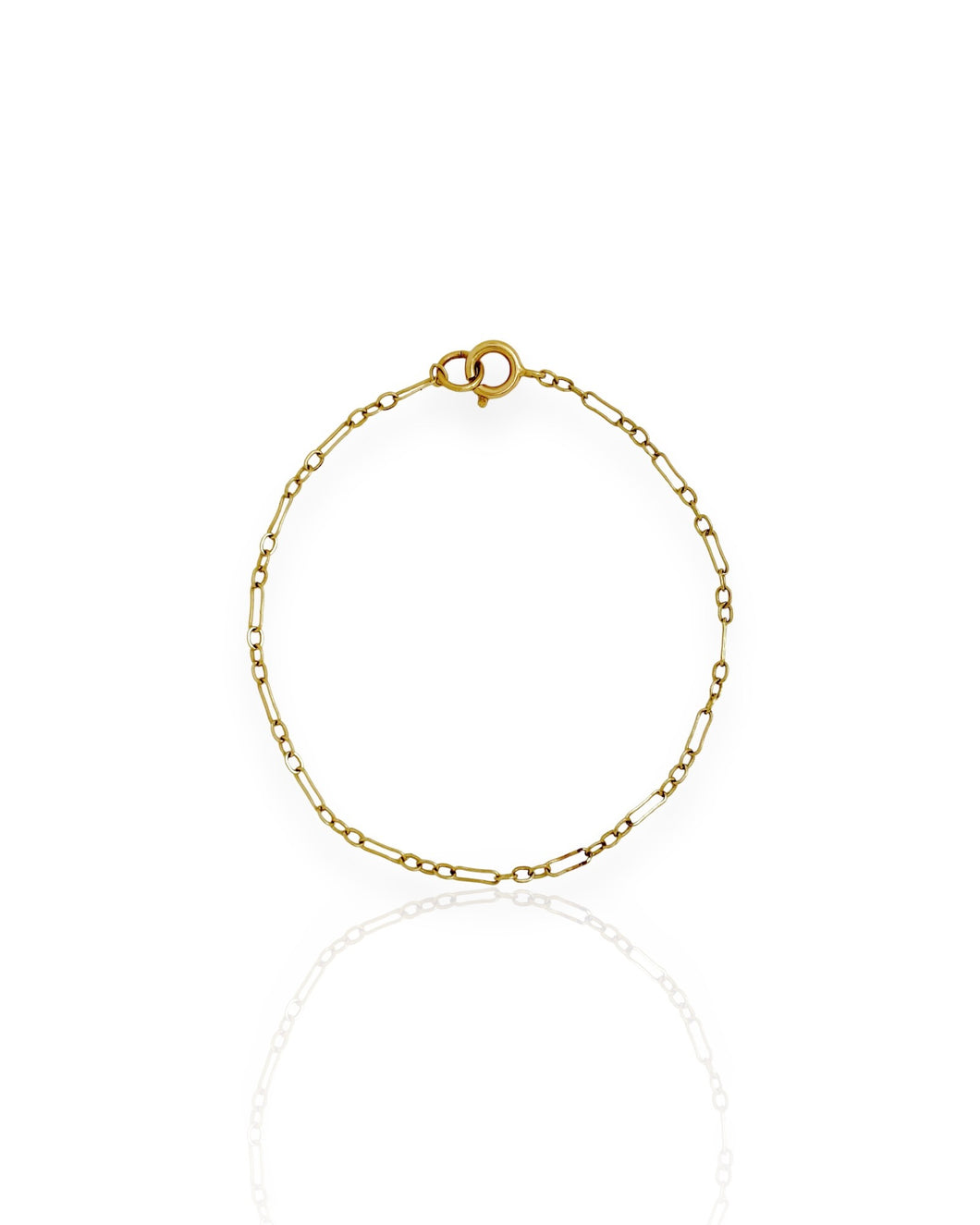 14k Gold Mixed Link Chain Bracelet (5.875