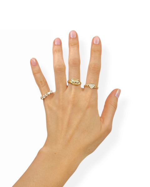 14k Gold Heart Pave Ring (7)