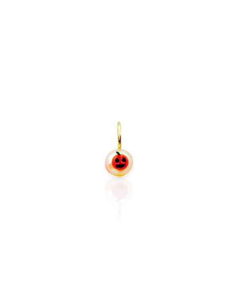 14k Gold Jack O'Lantern Pearl Charm 2