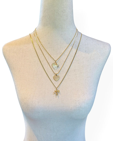 14k Gold Fluted Heart Charm
