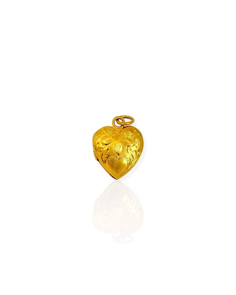 10k Gold Heart Locket Charm