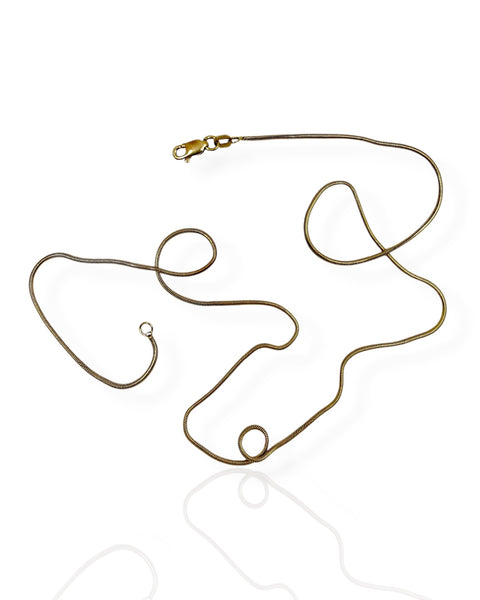 14k Gold Snake Chain Necklace (17.875