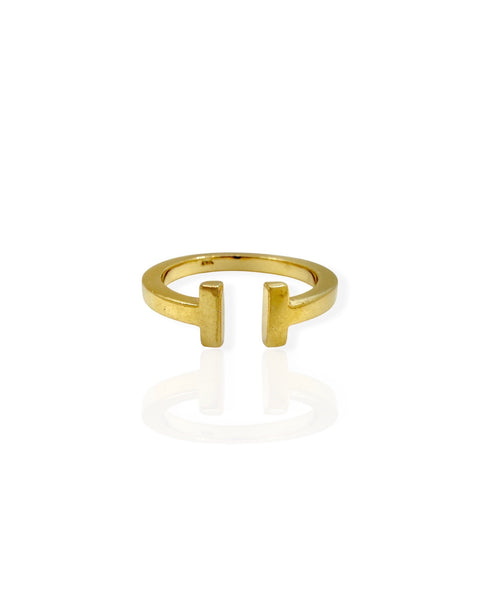 14k Gold Double T Ring (9)
