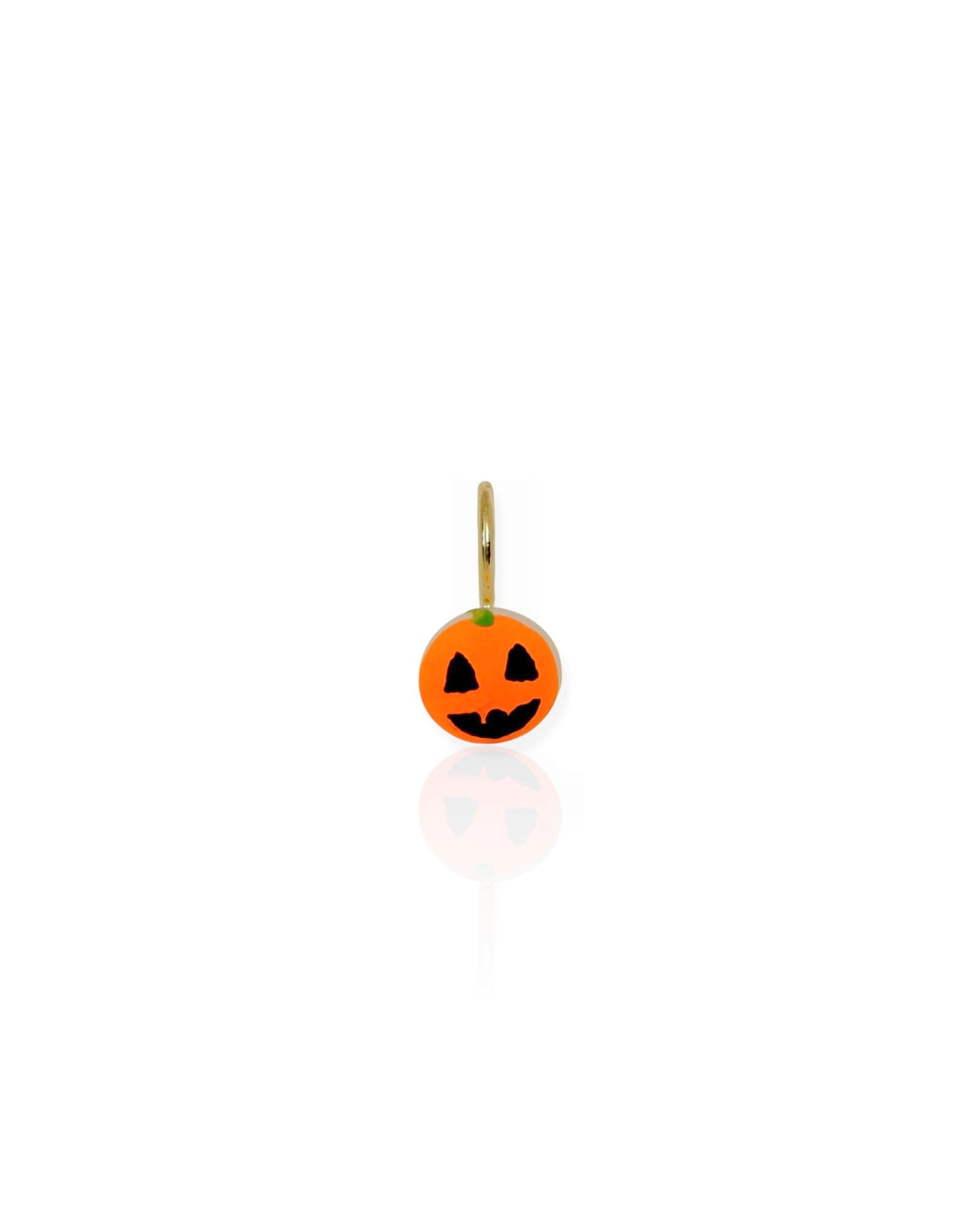14k Gold Jack O'Lantern Pearl Charm 4