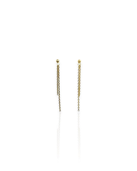 14k Gold Chain Drop Earrings