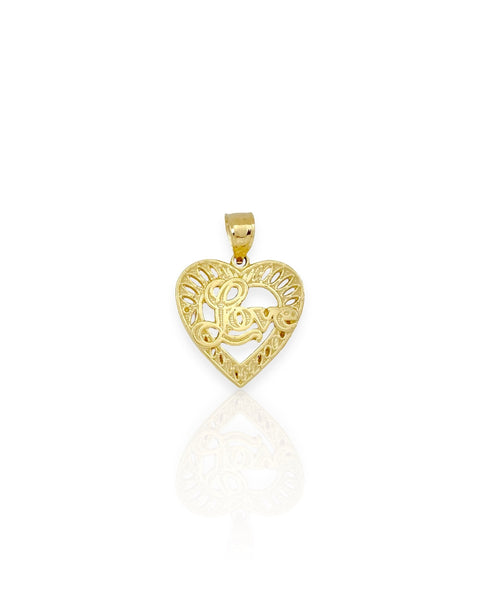 14k Gold Love Heart Charm