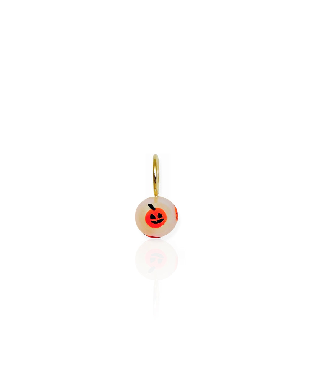 14k Gold Jack O'Lantern Pearl Charm 3