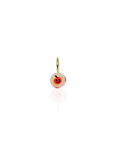 14k Gold Jack O'Lantern Pearl Charm 3