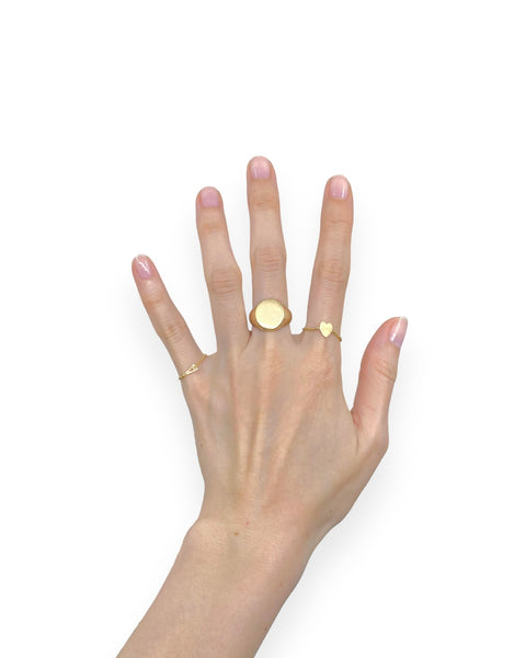 14k Gold Heart Chain Ring (8)