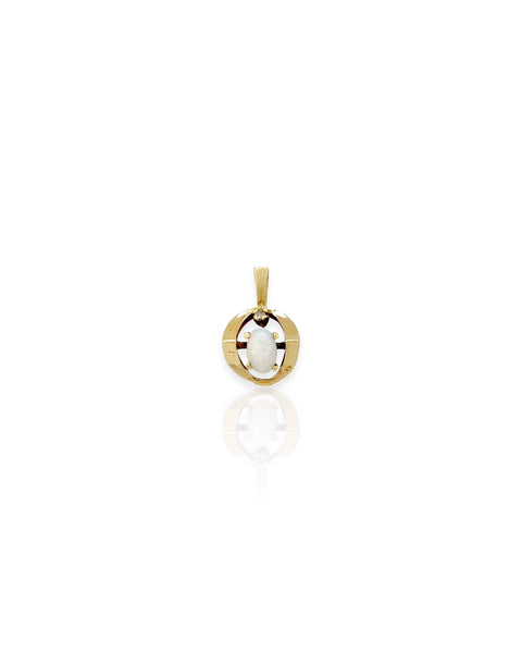 14k Gold Opal Charm