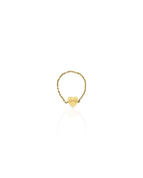 14k Gold Heart Chain Ring (8)