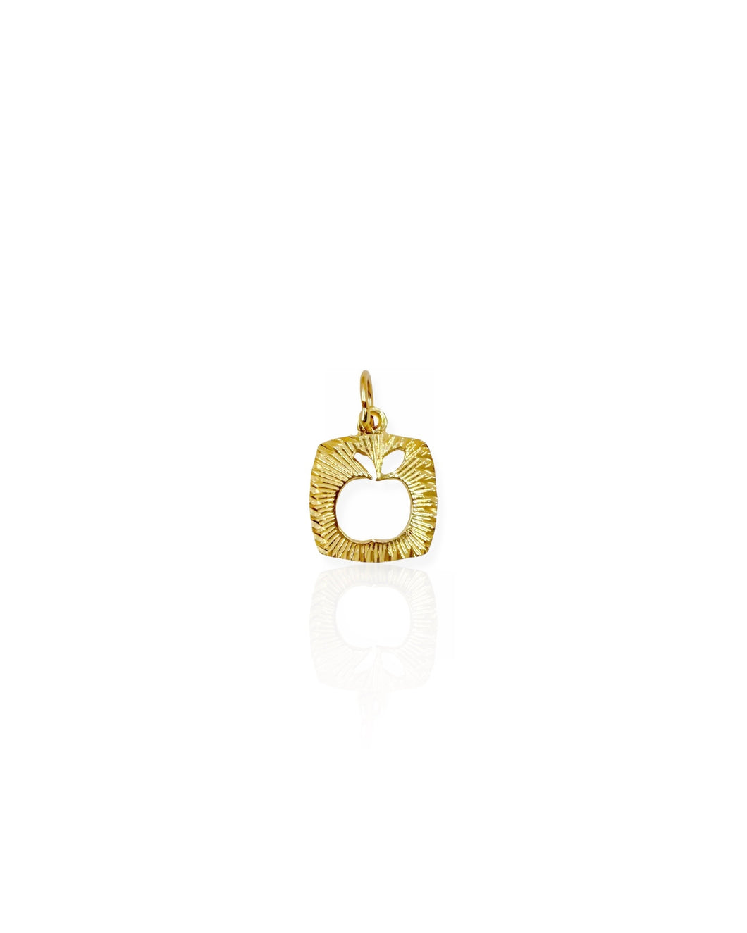 14k Gold Apple Charm
