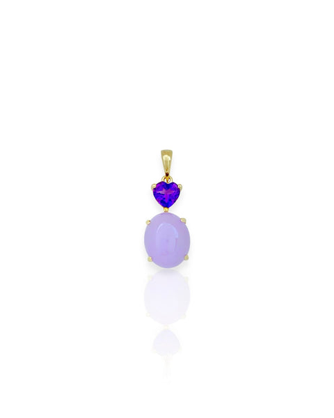 14k Gold Gemstone Charm