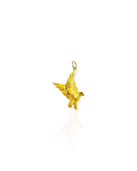 18k Gold Bird Charm