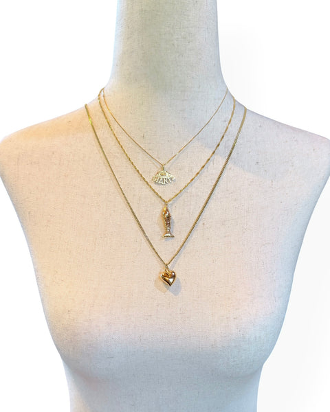 14k Gold Puffy Heart Charm