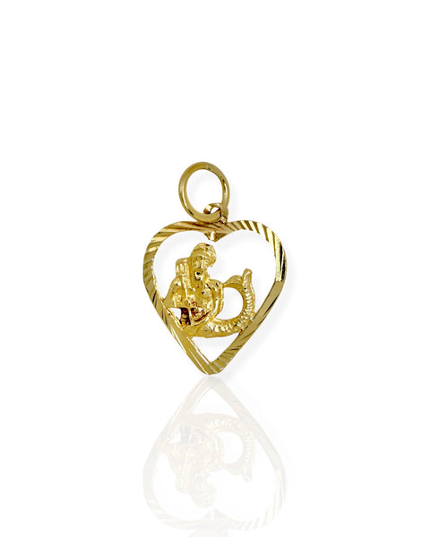 14k Gold Neptune/Poseidon Charm