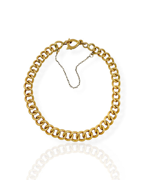 18k Gold Curb Chain Bracelet (8.125