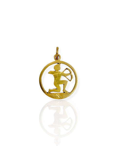 18k Gold Sagittarius Charm
