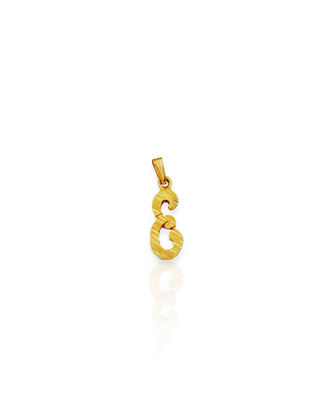 14k Gold Letter E Charm