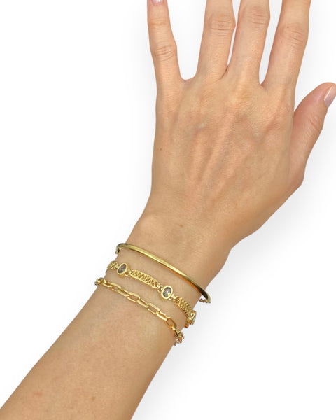 14k Gold Biker Chain Bracelet (7.75")