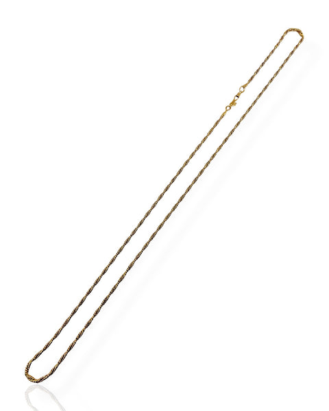 14k Gold Twisted Chain Necklace (19.875