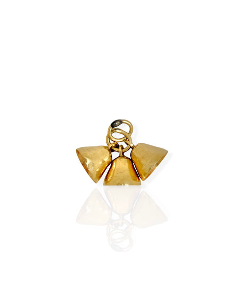 14k Gold Triple Bells Charm