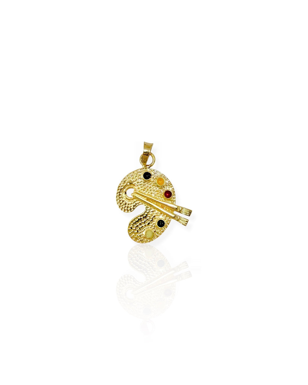 14k Gold Paint Palette Charm