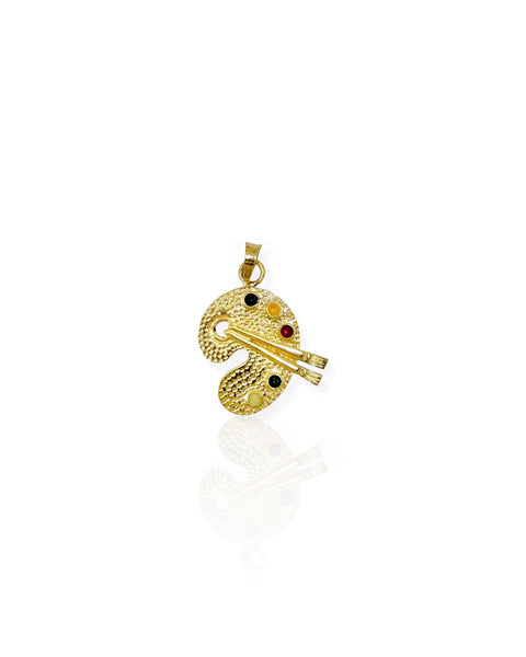 14k Gold Paint Palette Charm