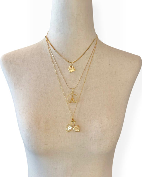 14k Gold Heart Locket Charm