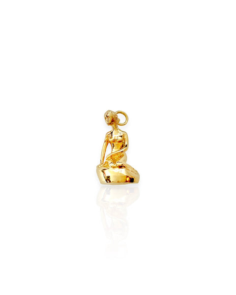 14k Gold The Little Mermaid Statue Charm