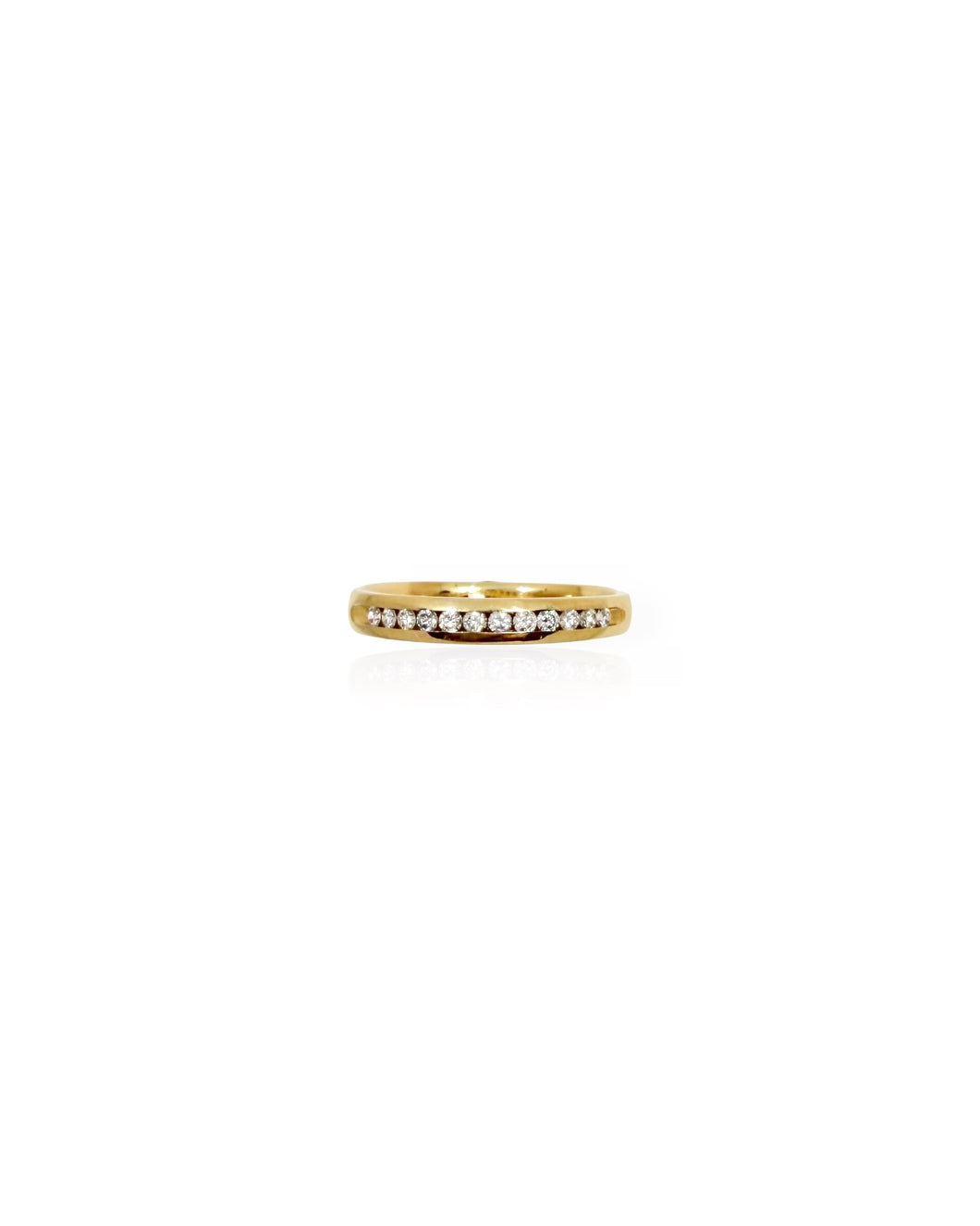 14k Gold Diamond Channel Set Diamond Ring (9.5)