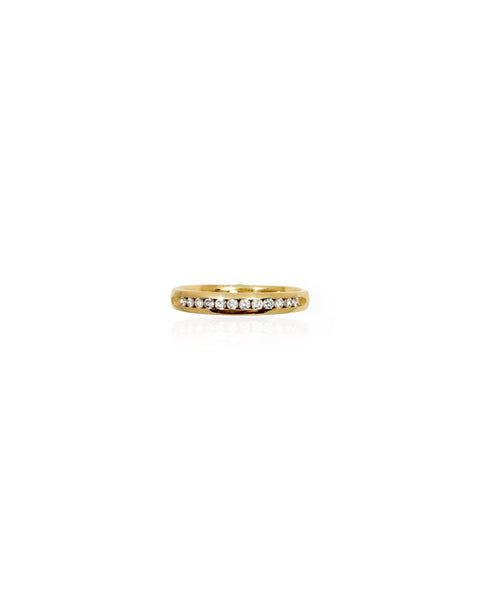 14k Gold Diamond Channel Set Diamond Ring (9.5)