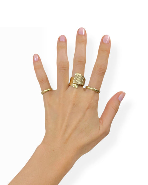 18k Gold Milgrain Ring (8.5)