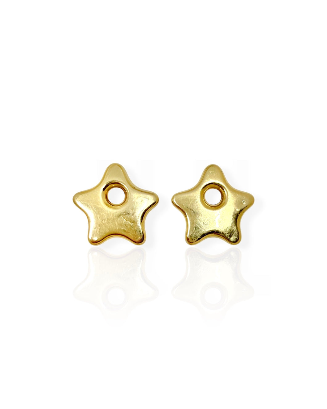 14k Gold Puffy Star Charms