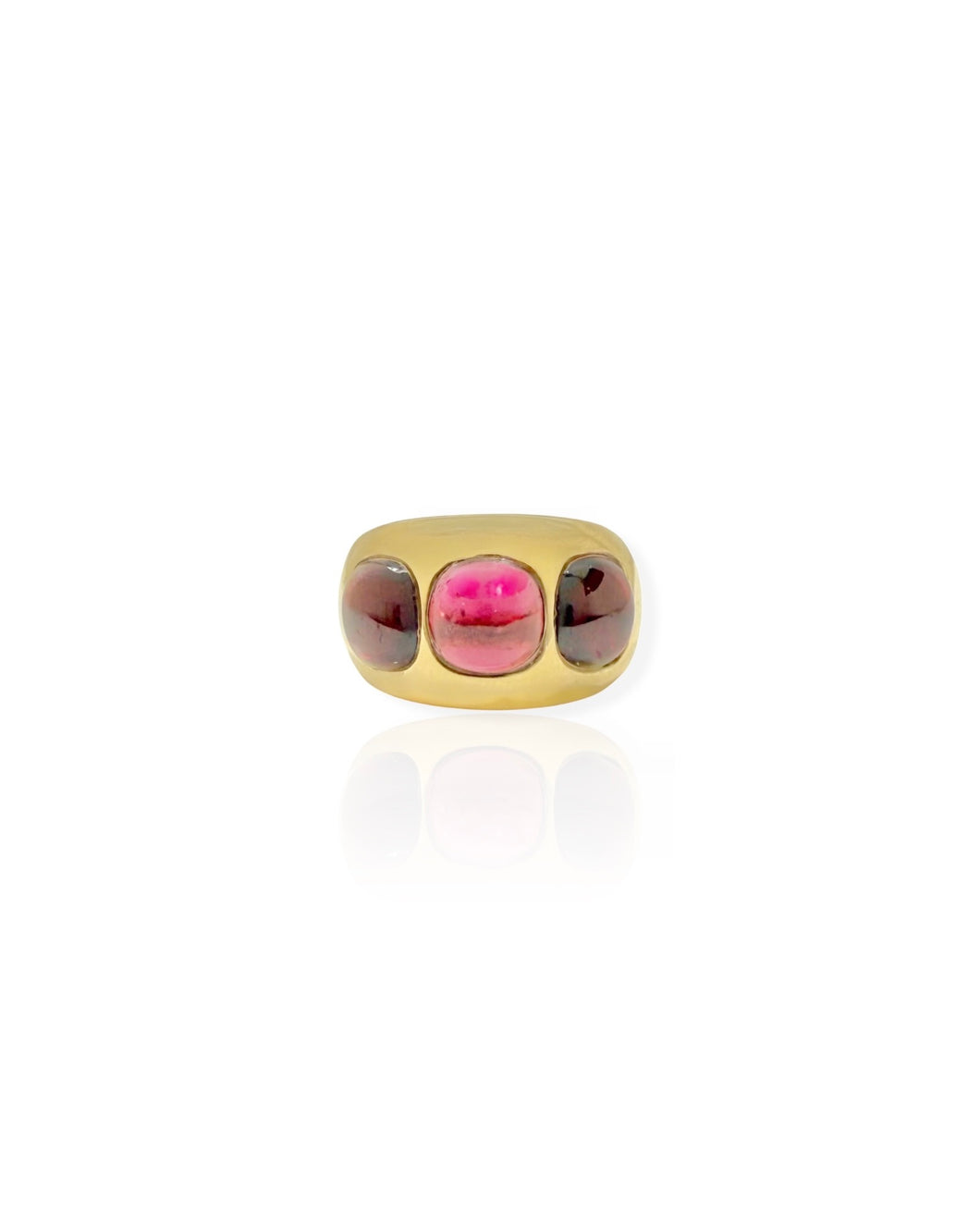 14k Gold Cabochon Ring (8.5)