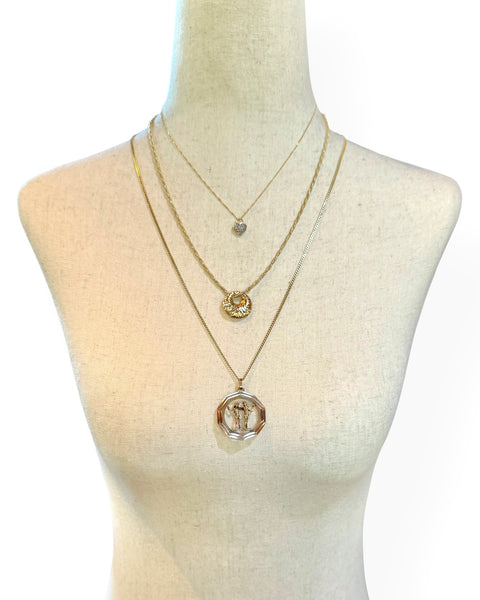 10k Gold Diamond Heart Padlock Charm
