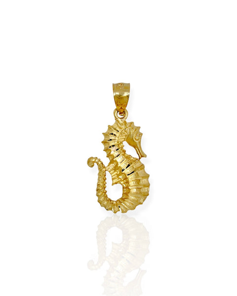 14k Gold Seahorse Charm