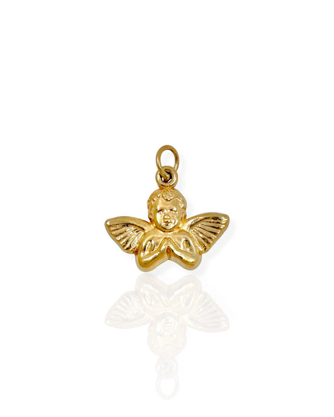 14k Gold Cherub Charm