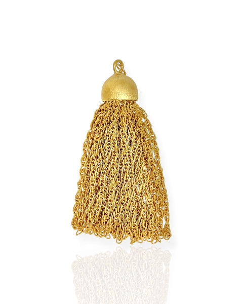 18k Gold Tassel Charm