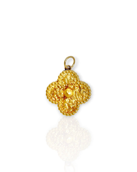 18k Gold Clover Charm