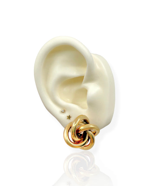 14k Gold Jumbo Twist Earrings