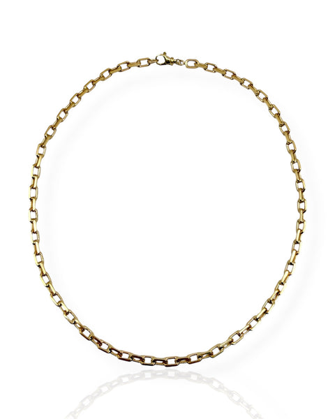 14k Gold Biker Chain Necklace (18.375