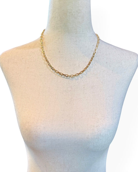 14k Gold Biker Chain Necklace (18.375")