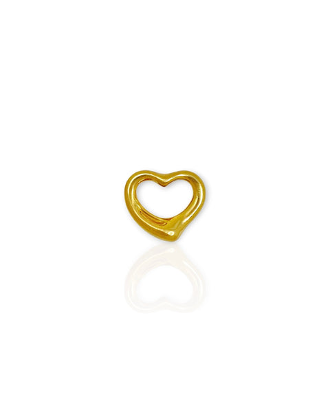 18k Gold Tiffany Open Heart Charm